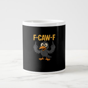 Caneca De Café Grande Design de Humor do Meme do Corvo Sarcástico F Caw