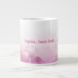 Caneca De Café Grande Design de mármore cor-de-rosa Jumbo Sips