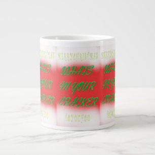 Caneca De Café Grande design de Natal - ideia de presente verde