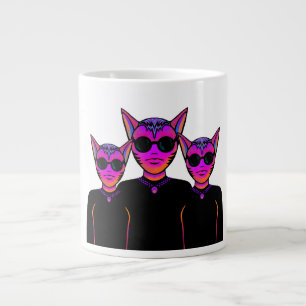 Caneca De Café Grande Design de personagens felinos