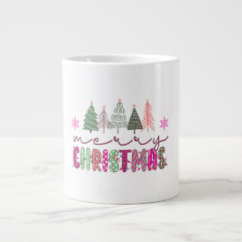 Caneca De Café Grande Design de sublimação de árvore de Natal Boho fofo