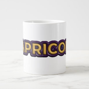 Caneca De Café Grande Design de Texto do Signo de Capricórnio