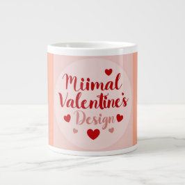 Caneca De Café Grande Design de Tipografia de Amor Mínimo para o Dia dos