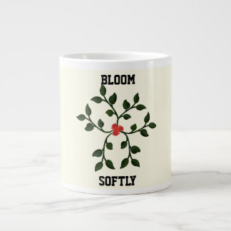 Caneca De Café Grande Design de Videira Floral Minimalista  | Botânico E