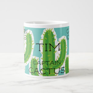 Caneca De Café Grande Design Especial "Capitão Cactus" Jumbo