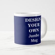 Design seu próprio Jumbo Mug - Azul