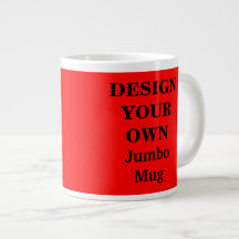 Design Seu Próprio Jumbo Mug - Vermelho