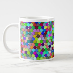Caneca De Café Grande Deslocamento de hexágonos 20oz Mug