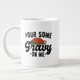 Caneca De Café Grande Despeje Molho Em Mim Peru Dia De Ação De Graças Ja
