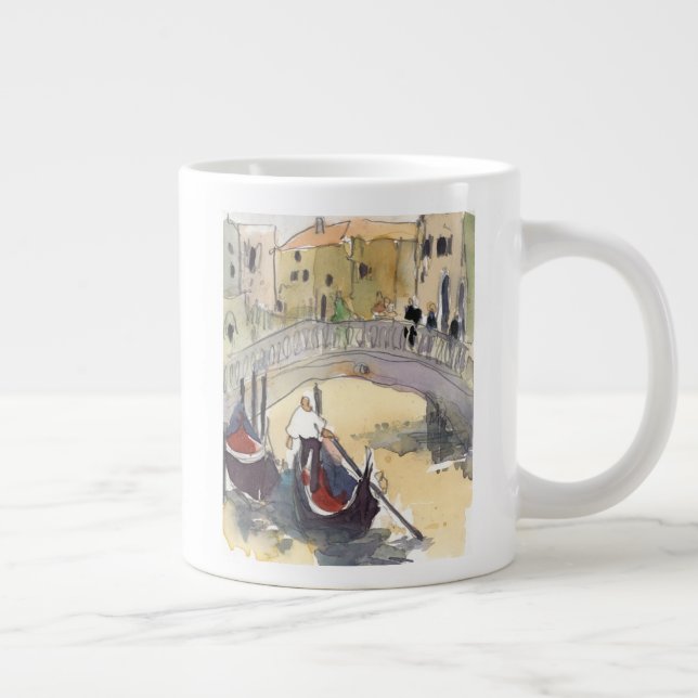 Caneca De Café Grande Destinos | Venice Plein Air Gondola Ride (Direita)