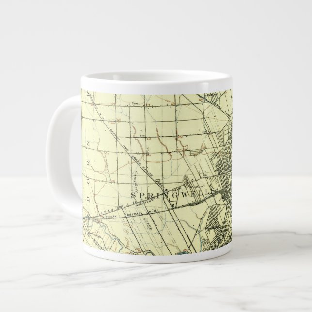 Caneca De Café Grande Detroit 1918 Coffee Mug (Frente Esquerda)