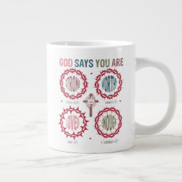 Caneca De Café Grande Deus Diz Que Você É