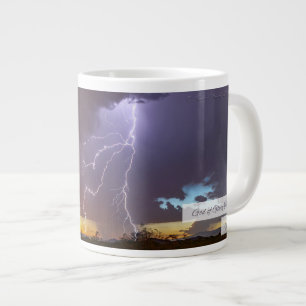Caneca De Café Grande Deus do Glory Thunders Psalm 105:39 KJV