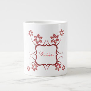 Caneca De Café Grande Deusa Floral Jumbo Mug, Vermelho