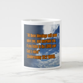 Caneca De Café Grande Deuteronômio 28:2 WEBU Mug
