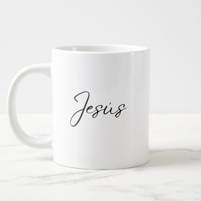 Caneca De Café Grande Devoção Diária de 'Jesus' Reflexão em Manhãs Silen (Esquerda)