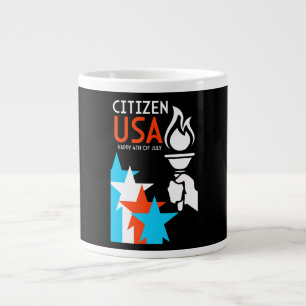 Caneca De Café Grande Dia da Independência Americana