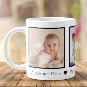 Caneca De Café Grande Dia das Mães 3 Fotos Personalizado