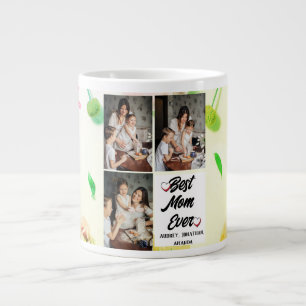 Caneca De Café Grande Dia das Mães personalizado, presente floral com co