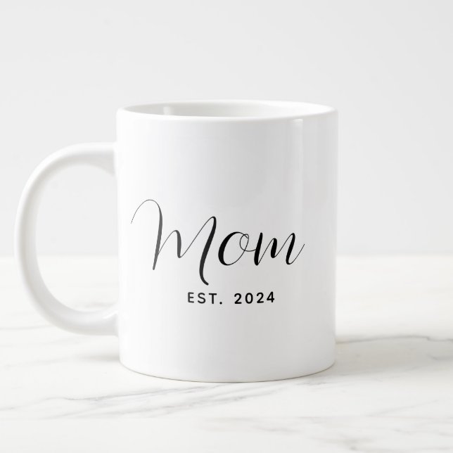 Caneca De Café Grande Dia das Mães Roteiro de Mãe Moderno (Esquerda)
