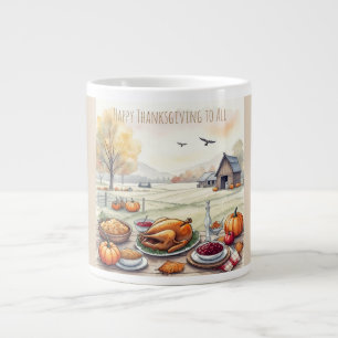 Caneca De Café Grande Dia de Ação de Graças, Feliz Dia de Ação de Graças