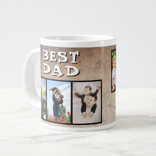 Caneca De Café Grande Dia de os pais 6 Rustic Best Pai Photo