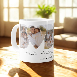 Caneca De Café Grande Dia de os pais de Colagem de Fotos Moderna do Melh