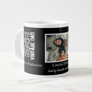 Caneca De Café Grande Dia de os pais Vintage Preto e Branco com Foto
