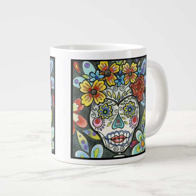 Caneca De Café Grande Dia do Jumbo Mug Morto (Frente Esquerda)
