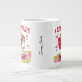 Caneca De Café Grande Dia do Namorados engraçado e moderno para ele e el