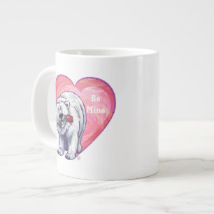 Caneca De Café Grande Dia dos namorados do urso polar
