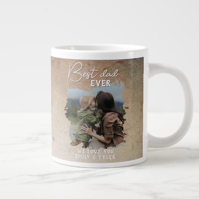 Caneca De Café Grande Dia dos Pais da Família do Melhor Pai Russo (Direita)