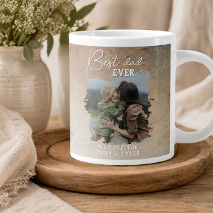 Caneca De Café Grande Dia dos Pais da Família do Melhor Pai Russo