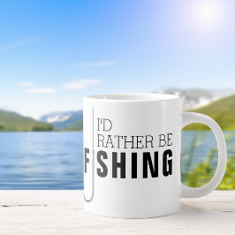 Caneca De Café Grande Dia dos Pais Eu Preferiria Estar Pescando