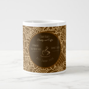 Caneca De Café Grande Dia dos Pais, Papai e Café, Melhor Papai do Mundo