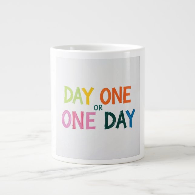 Caneca De Café Grande Dia Um ou Um (Frente)