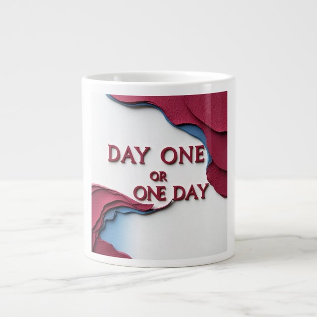 Caneca De Café Grande Dia Um ou Um Dia (Frente)