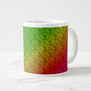 Caneca De Café Grande Diag Gradient Floral Verde