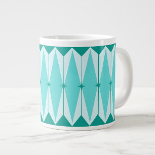 Caneca De Café Grande Diamantes geométricos & Starbursts Jumbo Mug