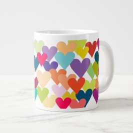 Caneca De Café Grande Dias de os namorados do arco-íris
