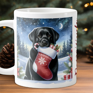 Caneca De Café Grande Dias de Verão - Labrador Negro