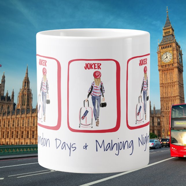 Caneca De Café Grande Dias em Londres & Noites de Mahjong / Presente de  (Criador carregado)