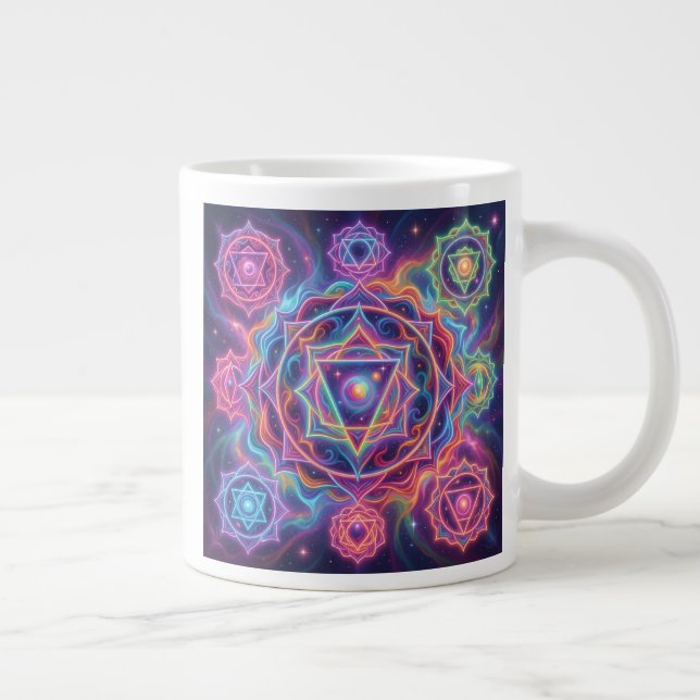 Caneca De Café Grande Die 7 Chakren´10 (Direita)