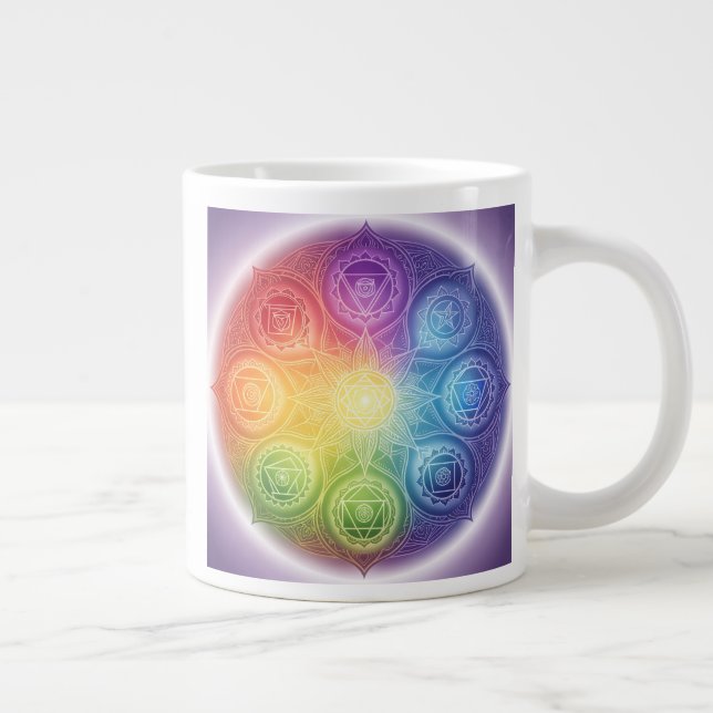 Caneca De Café Grande Die 7 Chakren´9 (Direita)