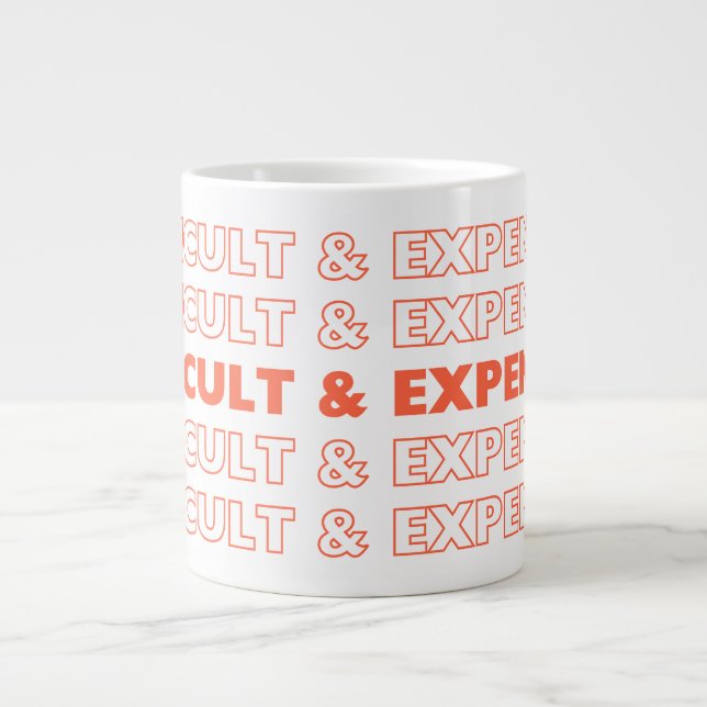 CANECA DE CAFÉ GRANDE DIFÍCIL E CARO EXTRA GRANDE MUG PARA CAFÉ (Frente)