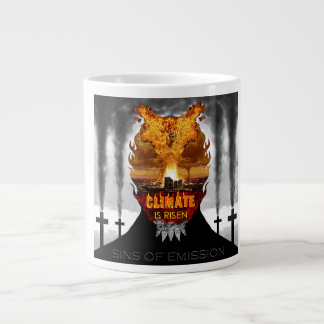 Caneca De Café Grande Digital painting about climate change.