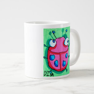 Caneca De Café Grande Dina's Ladybug (imagem dupla) Tamanho jumbo