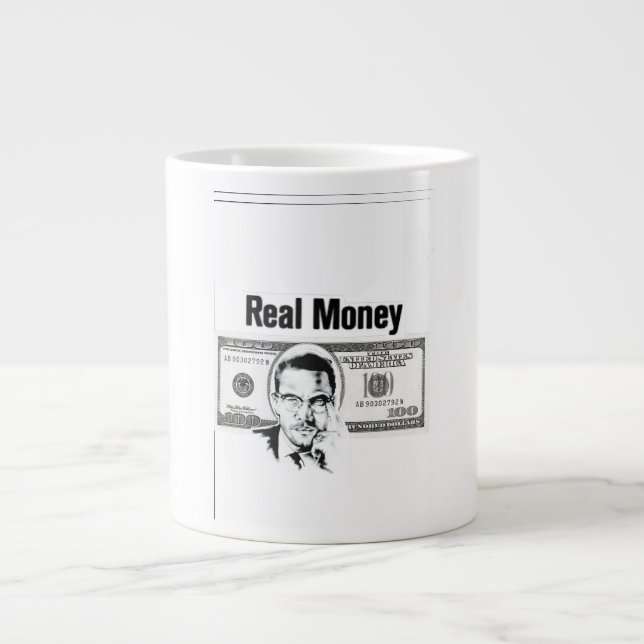 Caneca De Café Grande Dinheiro real (Frente)