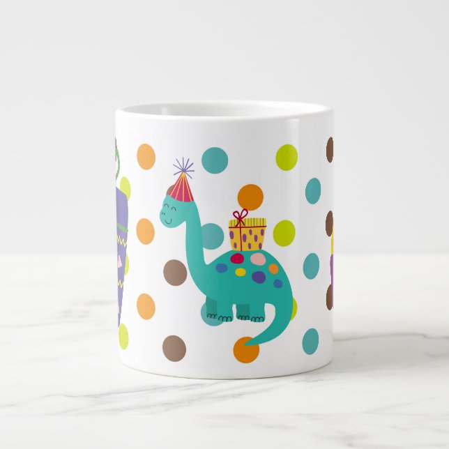 Caneca De Café Grande Dinossauro Delight: Coffee Mug! (Frente)