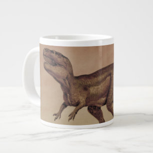 Caneca De Café Grande Dinossauros Vintage, Carnivore Giganotosaurus